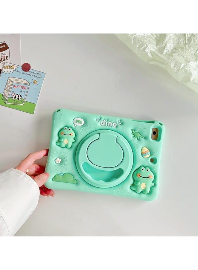 Soft Silicone Shockproof Tablet Cute Special Premium Soft Funny Pattern Cover with Built-in 360° Rotatable Foldable Kickstand Case for iPad Air 2/ iPad 6/Pro 9.7 - Image 2